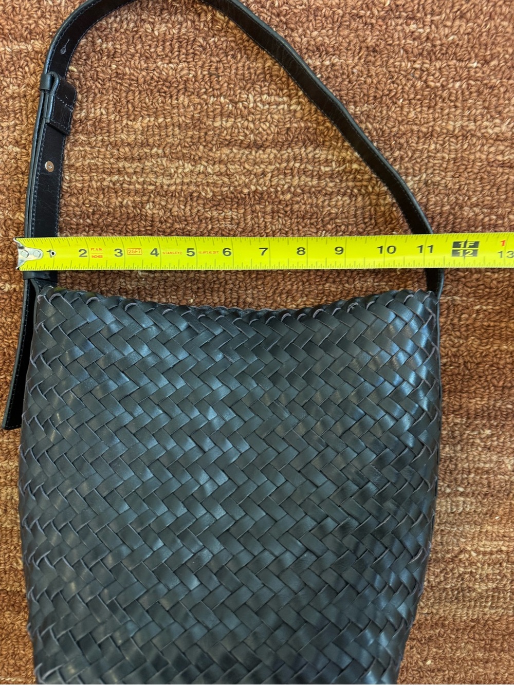 Mango Woven Leather Bucket Bag in Black - Picture 12 of 13